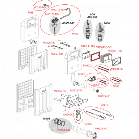 Бачок скрытого монтажа AlcaPlast Alcamodul AM100/1000 фото