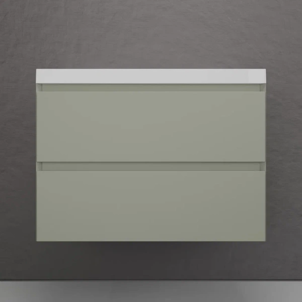 Тумба подвесная под раковину Style Line Манхэттен 80 ЛС-00002361 олива фото