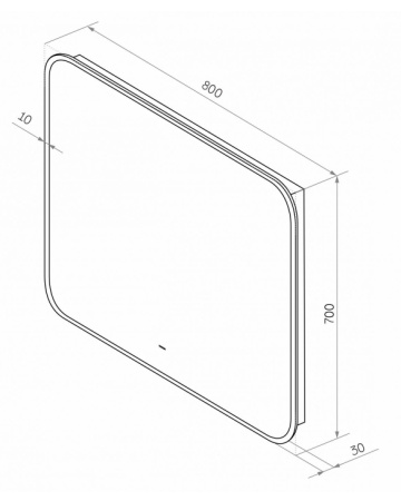 Зеркало с подсветкой Art&Max Siena AM-Sie-1000-700-DS-F 100x70 черное фото