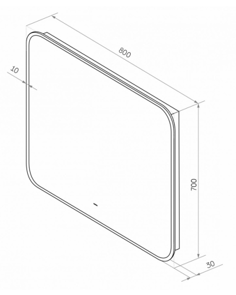 Зеркало с подсветкой Art&Max Siena AM-Sie-1000-700-DS-F 100x70 черное фото