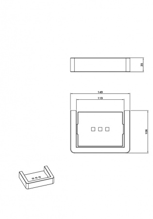 Мыльница настенная AltroBagno Aperto 080706Cr фото