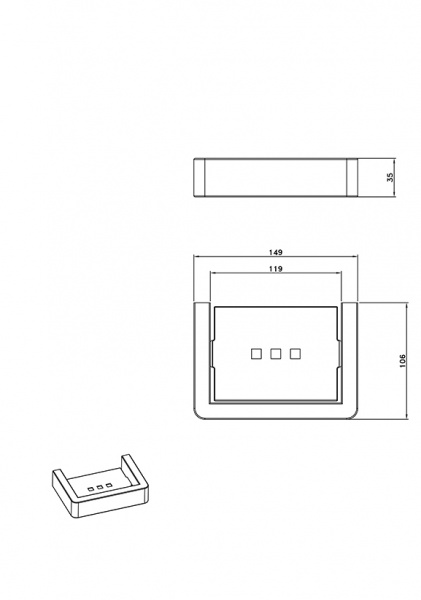 Мыльница настенная AltroBagno Aperto 080705MB фото