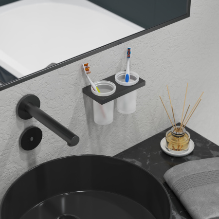 Сенсорный смеситель для раковины встроенный Timo Saona 2373/03SM Черный фото