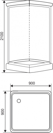 Душевая кабина Style S-41 90x90 фото