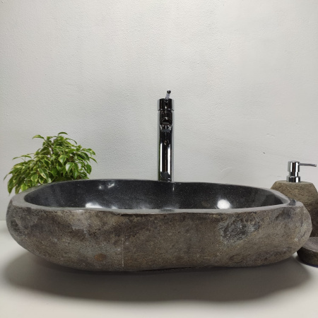 Накладная раковина из речного камня RS0894 (58*40*15) фото