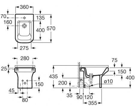 Биде напольное Roca Dama-N 357784000 фото