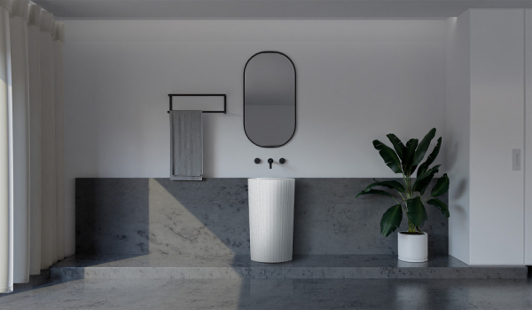 Напольная раковина Abber Stein AS2504-H 50x32 белая матовая фото