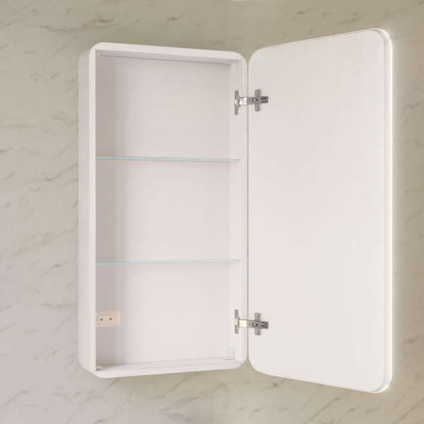 Зеркало-шкаф Jorno Pastel Pas.03.46/W 46 см белый фото