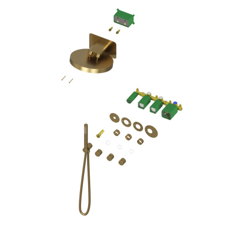 Душевая система скрытого монтажа Timo Saona SX-2329/17SM матовое золото фото