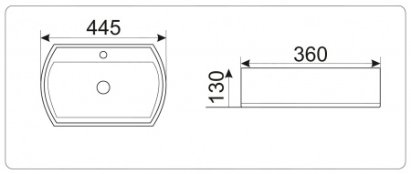 Мини-раковина CeramaLux N 9293 44,5х36 фото