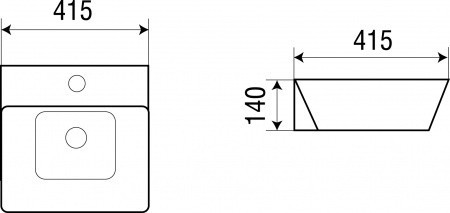 Накладная раковина WeltWasser Elbach ELBACH 2252 41,5х41,5 фото