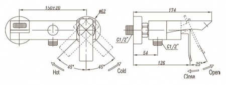 Смеситель для ванны с душем BelBagno Ticino TIC-VASM-CRM фото
