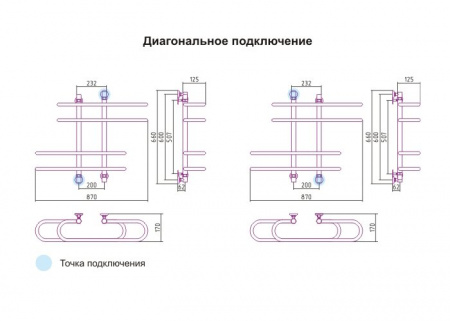 Водяной полотенцесушитель Сунержа Фурор 00-0108-6090 фото