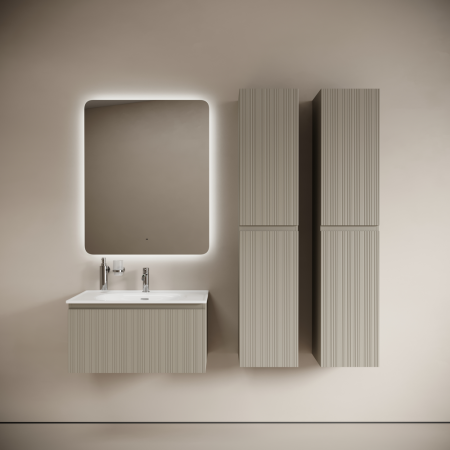 Тумба под раковину Sancos Code CD80GP серая платина фото