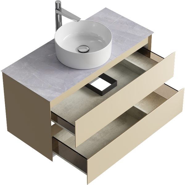 Тумба под накладную раковину Aqwella Geometria 100 GE01102MD морская дюна фото