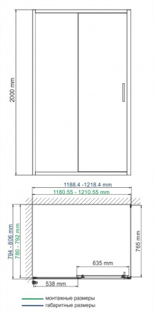 Душевой уголок WasserKRAFT Main 41S15 110x90 фото