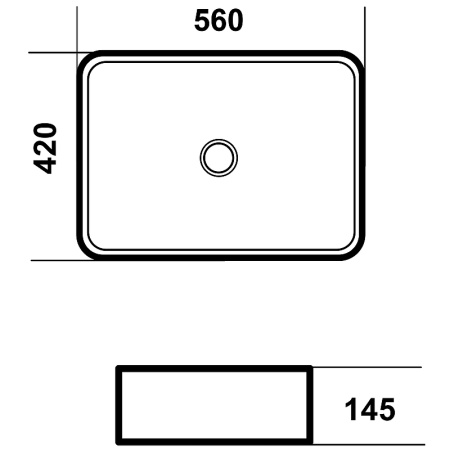 Накладная раковина Grossman Falcon GR-3054 56x42 фото