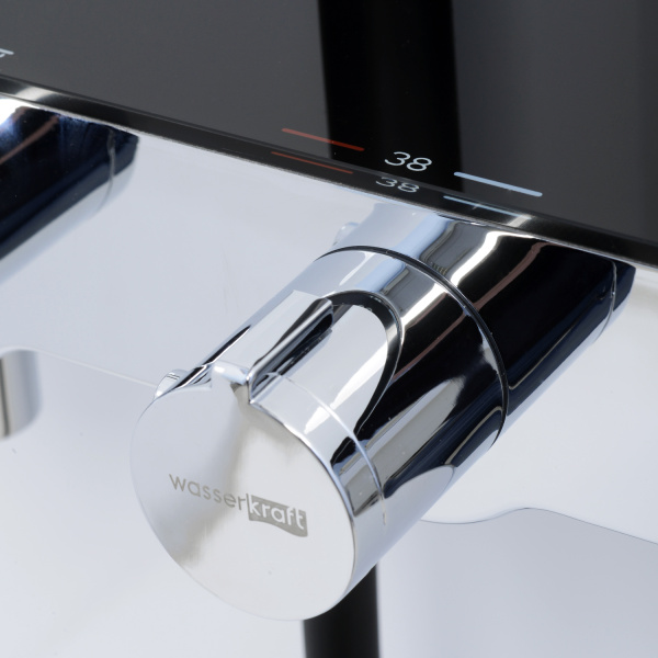 Душевая система с термостатом WasserKRAFT Abens Thermo A114.162.218.CB T хром/черный фото