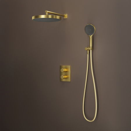 Душевая система скрытого монтажа с термостатом Iddis Duna DUNMG0Ti67 матовое золото фото