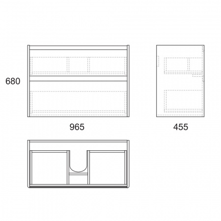 Тумба под раковину OWL 1975 Malaren 100 OW03.08.05 фото