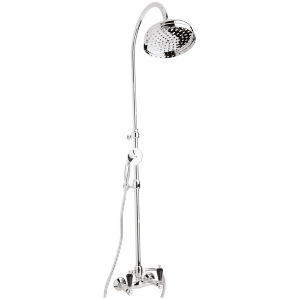 Душевая система (стойка) Cezares Diamond DIAMOND-CD-01-Sw-N хром/swarovski Nero фото
