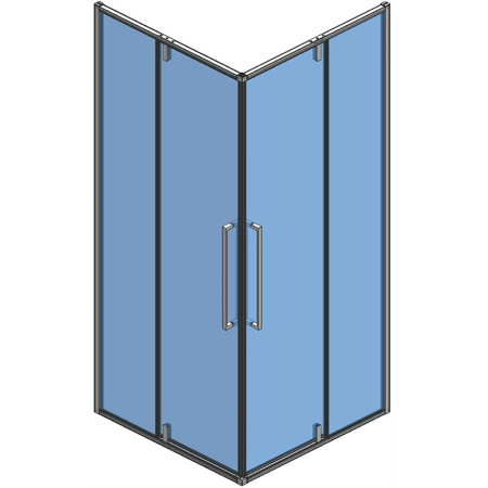 Душевой уголок AQUAme AQM7102-2-9 90x90 черный фото