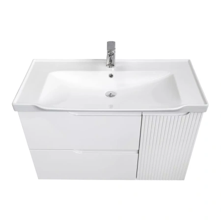 Тумба с раковиной Comforty Сидней-100 00-00022910CF белая матовая фото