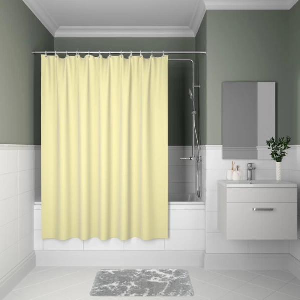 Текстильная шторка для ванной комнаты Iddis B67P218i11 желтая фото