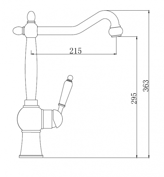 Смеситель для кухни Kaiser Wood-Stone 61233 фото