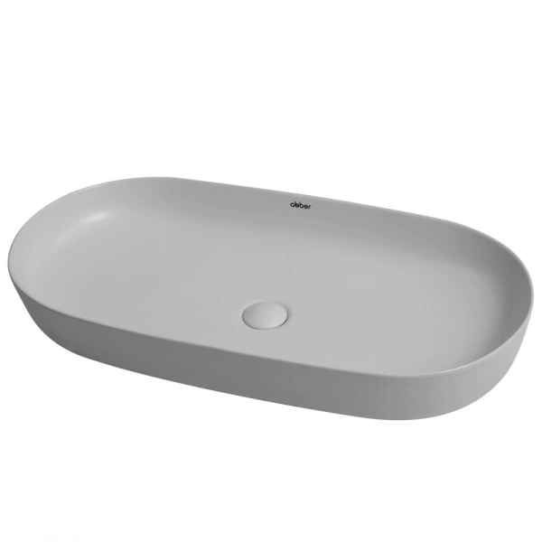 Накладная раковина Abber Bequem AC2110MLG 80x40 светло-серая матовая фото