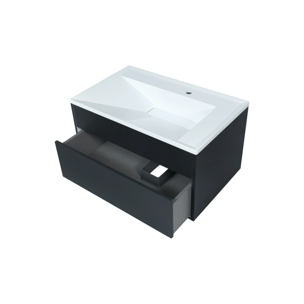 Тумба под раковину Uperwood Lotus 80 39340205461 черная фото