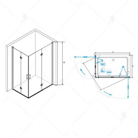 Душевой уголок RGW Leipzig LE-46 06124680-11 80x100 фото