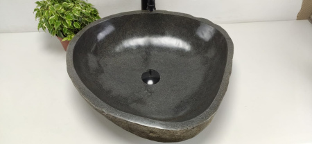 Накладная раковина из речного камня RS0797 (54*50*15) фото