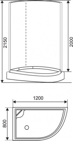 Душевая кабина Style S-08 L 120x80 фото