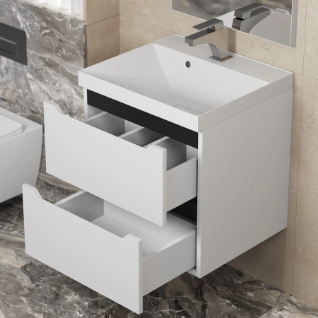 Тумба под раковину Uperwood Tanos 50 2191020002 белая/графит фото