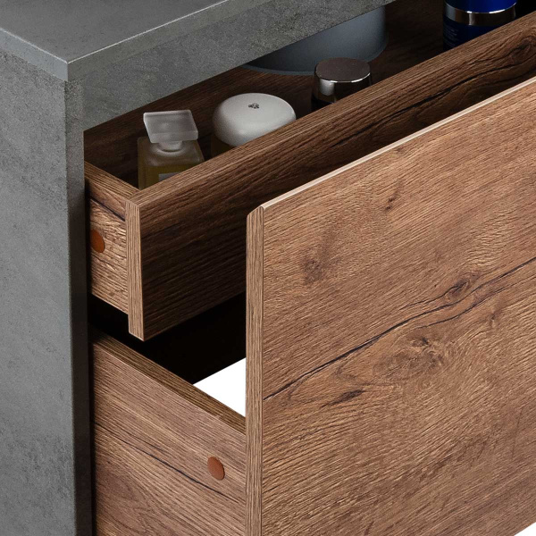 Тумба под накладную раковину Vincea Mesa VMC-2MS100TB 100 см T.Oak + Beton фото