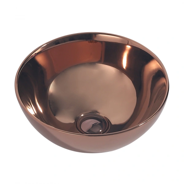 Накладная раковина Abber Bequem AC2106RG 32x32 розовое золото фото