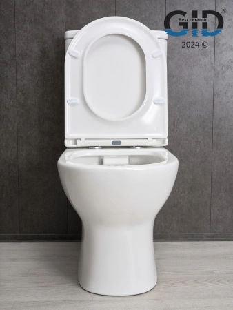 Унитаз напольный безободковый GID Tn2123 с сиденьем фото
