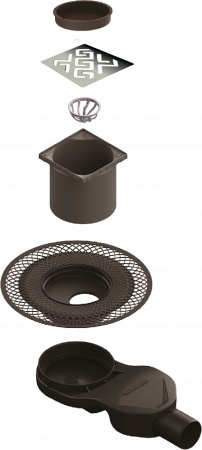 Душевой трап Berges Wasserhaus Platz Antik 092160 10 см фото