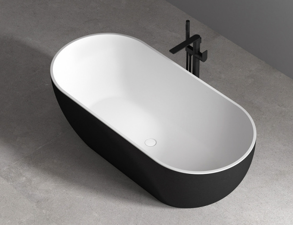 Ванна акриловая Abber AB9241MB 170x80 черная матовая фото