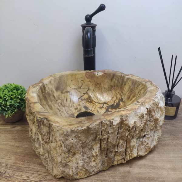 Накладная раковина из окаменелого дерева Fossil Basin OD-01131 (41*35*15) фото