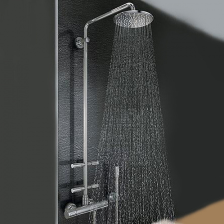 Душевая система (стойка) с термостатом и боковыми душами Grohe Rainshower 27374000 фото