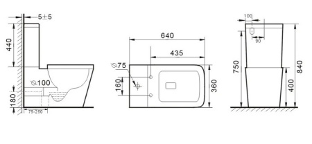 Бачок для унитаза Ceramica Nova Cubic CN1803-T фото