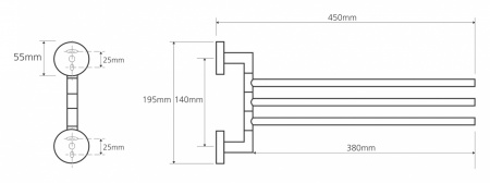 Полотенцедержатель Bemeta Omega 104204112 фото