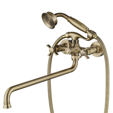 Смеситель для ванны с душем Kaiser Cross 41055-1 бронза фото