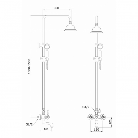 Душевая система Ganzer Konstantin GZ 09061D фото