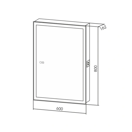 Зеркальный шкаф с подсветкой и подогревом Aquame AQM9201 60x80 фото