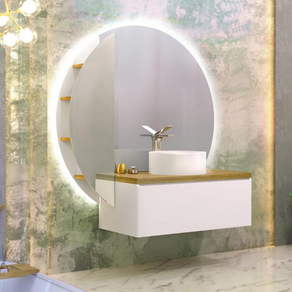 Зеркало с подсветкой Jorno Solis Sol.02.105/W 105 см фото