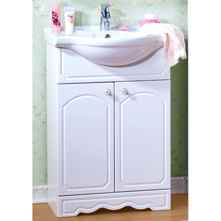 Тумба с раковиной Бриклаер Лючия 60/2 белая фото