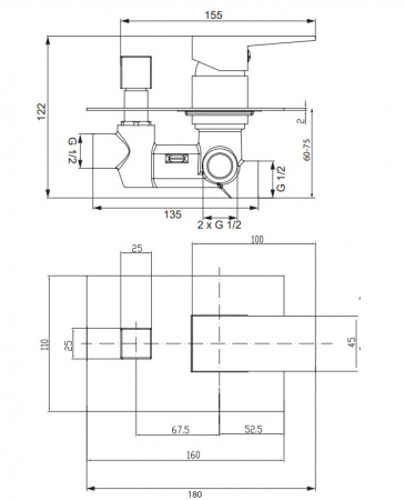 Cмеситель для ванны Omnires Fresh FR7135CR фото